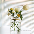 مزهرية الزجاج الزجاجية المخصصة مع غطاء الشبكة المعدنية